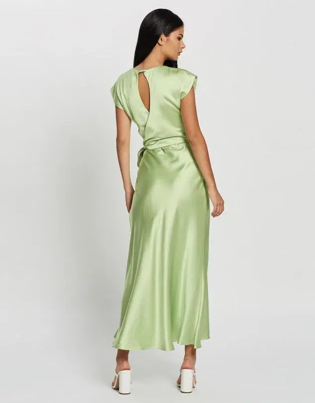 Bec & Bridge Apple Eyes Wrap Midi Dress Green Size 8 photo 2