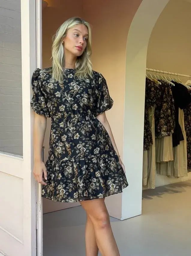 Sir The Label Amerie Open Back Mini Dress Amerie Print Size 0/AU 6 photo 2