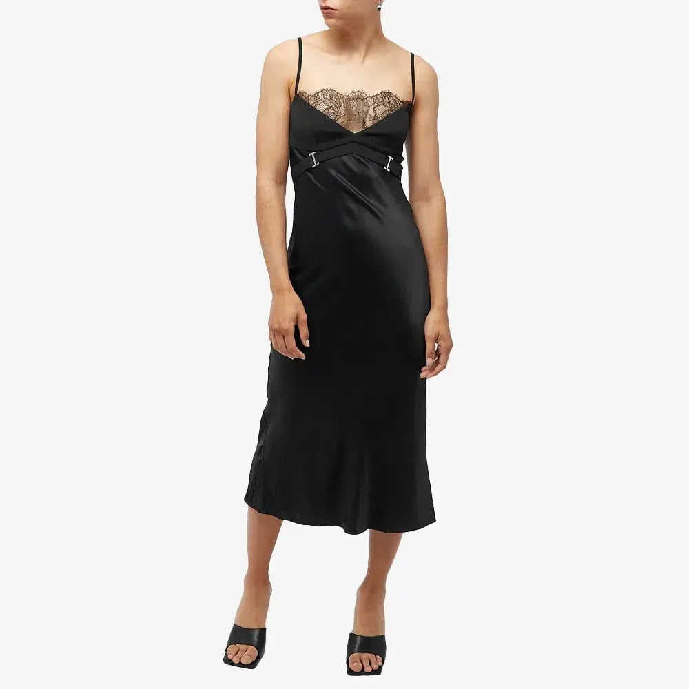 Dion Lee Lace E-Hook Slip Dress Black Size 6 photo 3