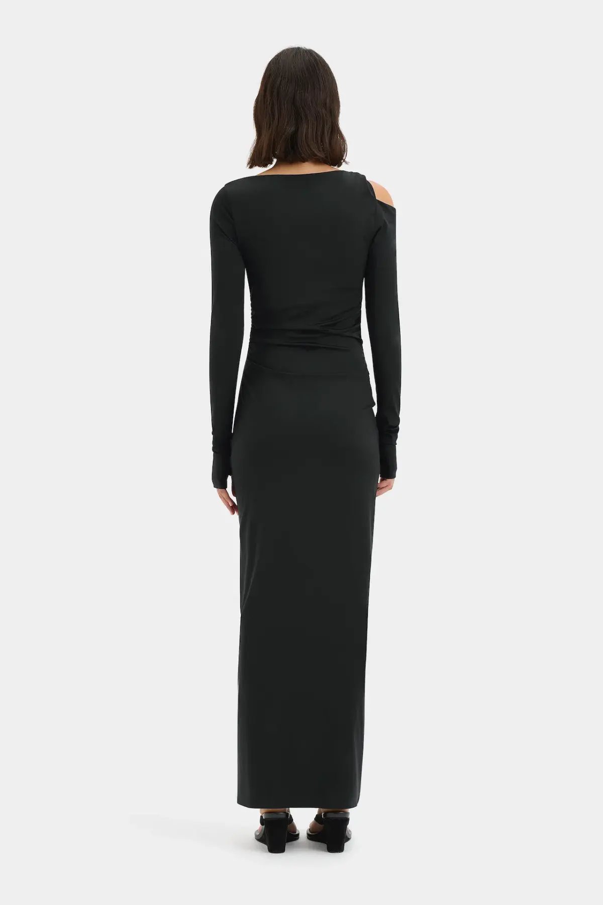 Sir the Label Elm Long Sleeve Midi Dress in Black Size 10 photo 3