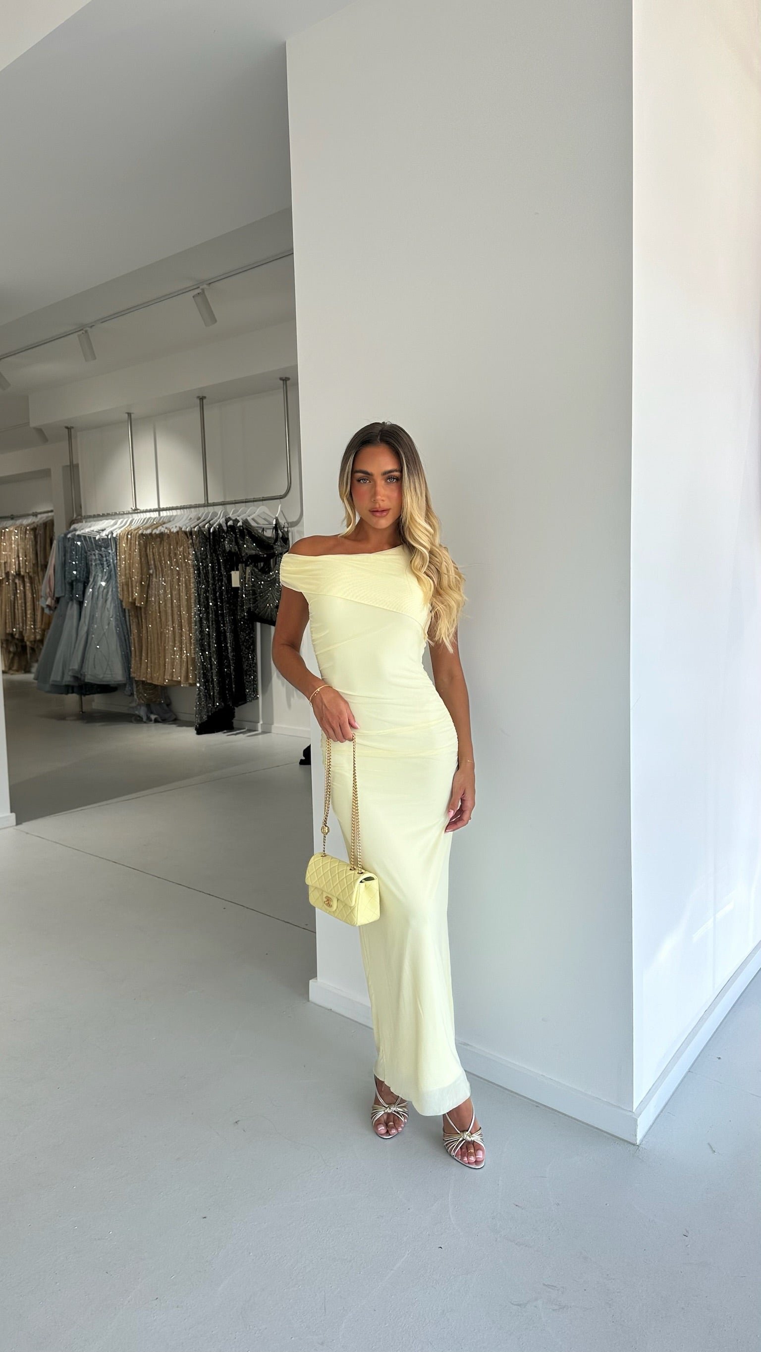 BROOKE MAXI DRESS BY MY SECRET WARDROBE LEMON photo 6