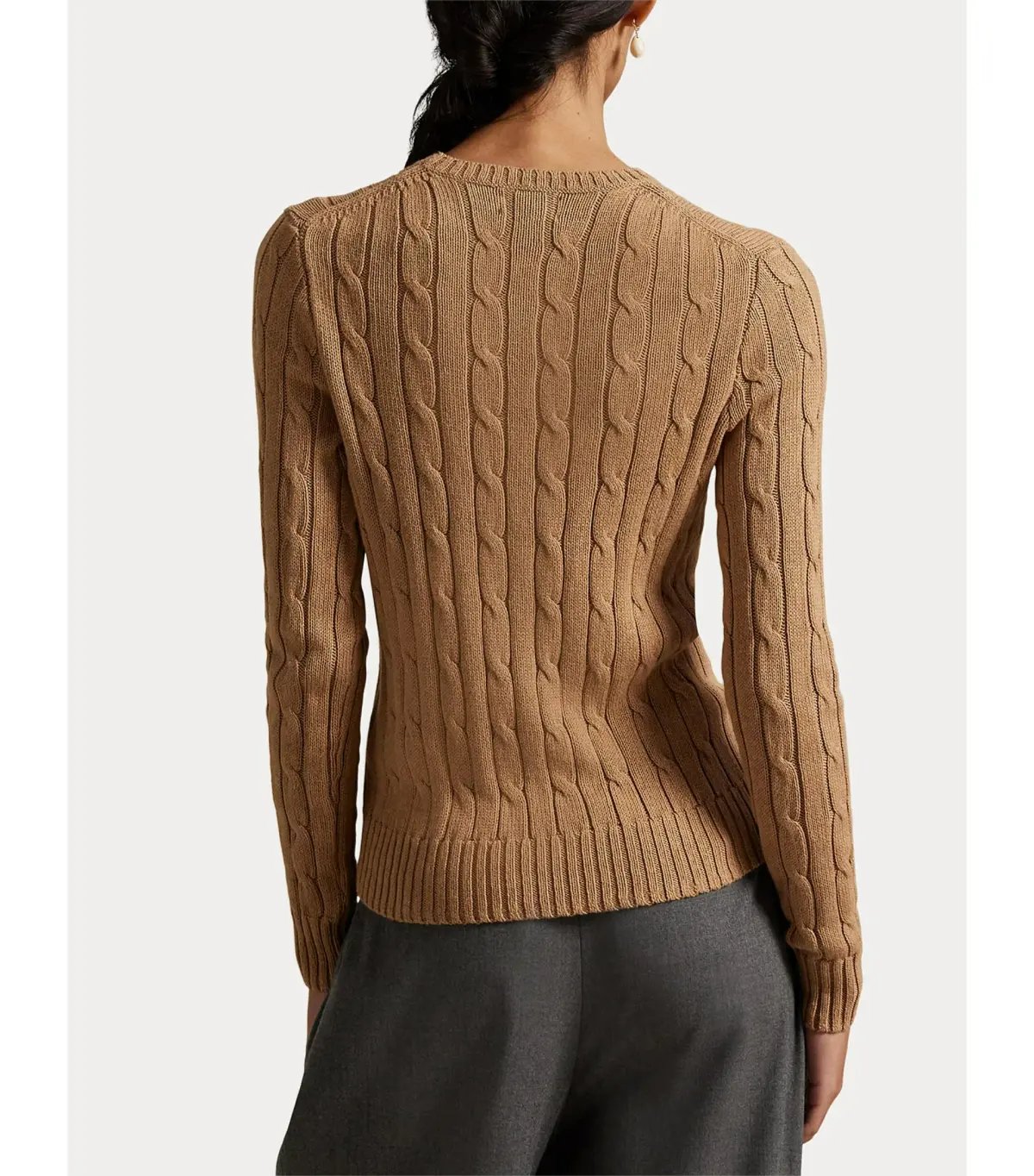 Polo Ralph Lauren Cable-knit Cotton Crewneck Sweater Neutral Size M / AU 12 photo 3