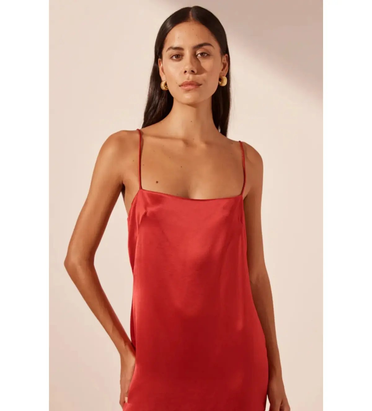 Shona Joy Moraya Dropped Waist Dress Chilli Red Size AU 10 photo 2