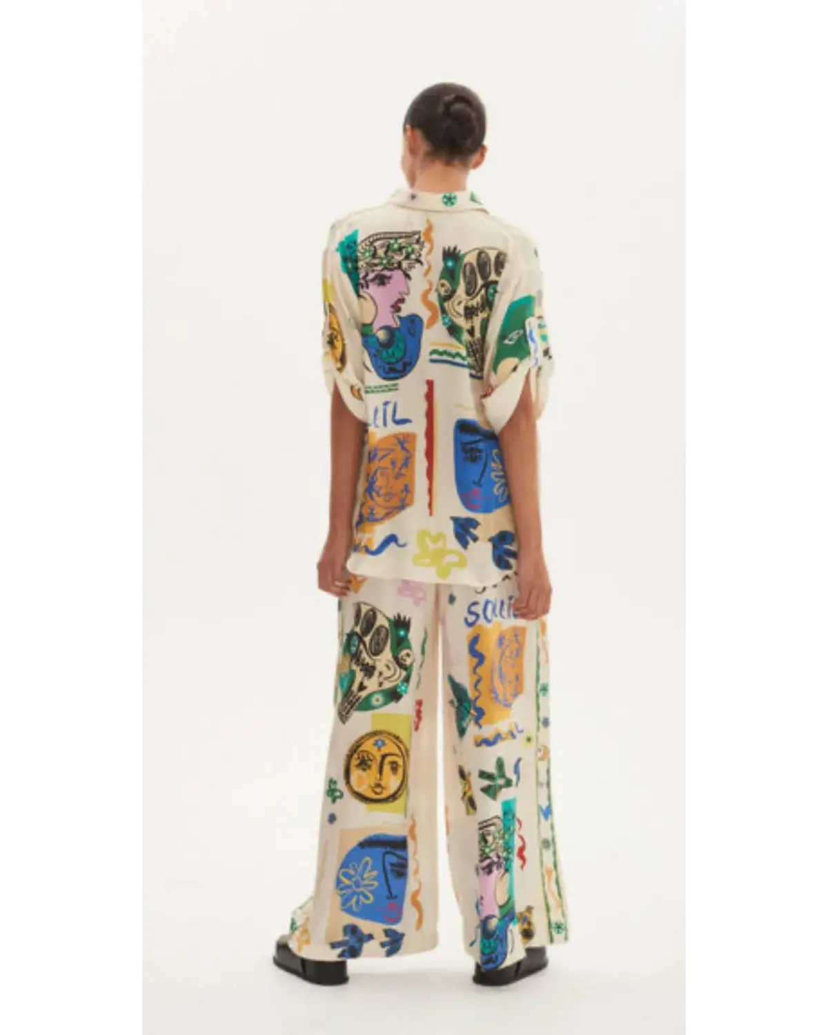 Alemais Soleil SIlk Shirt and Pant Set Print Size AU 14 photo 2