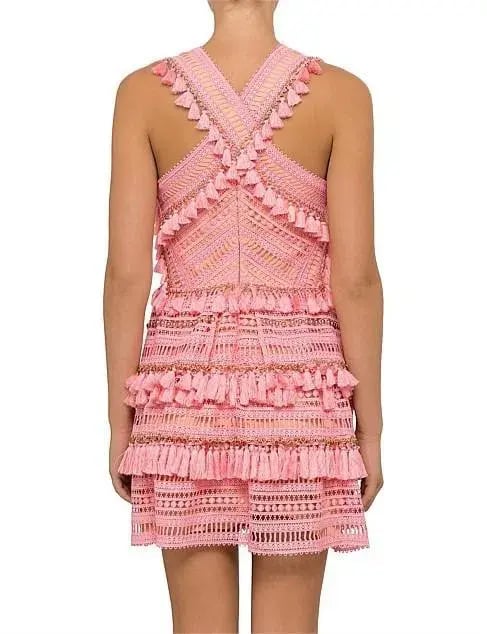 Thurley Foxtrot Mini Dress Flamingo Pink Size 10 photo 4