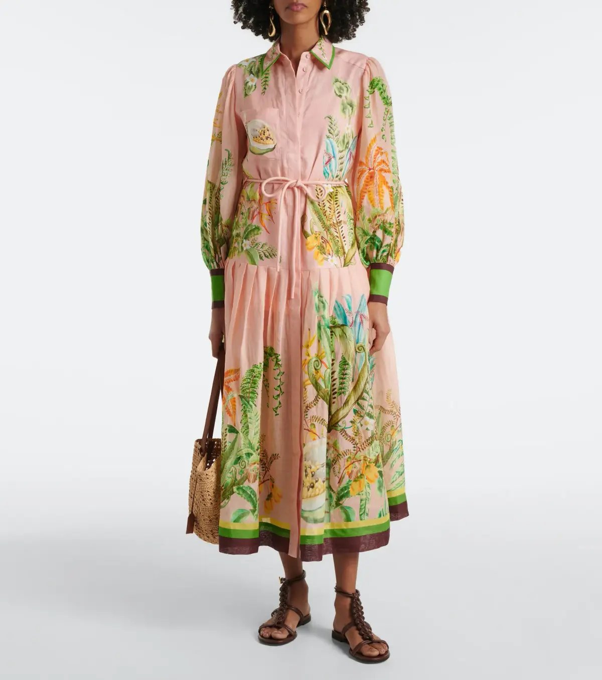 Alemais Papaya Shirt Dress Pink Print Size 10 photo 2