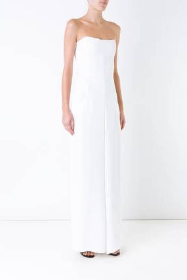 Bianca Spender Strapless White Jumpsuit size 8 photo 4