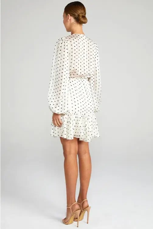 Shona Joy Karina Puff Sleeve Dress Print Size 8 photo 2