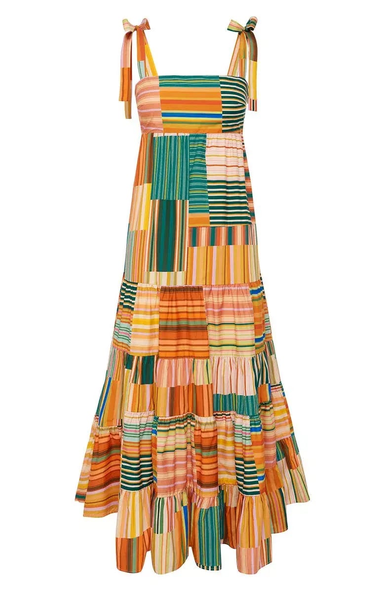 Alemais Sloane Tiered Midi Dress Multi Size 14 photo 3