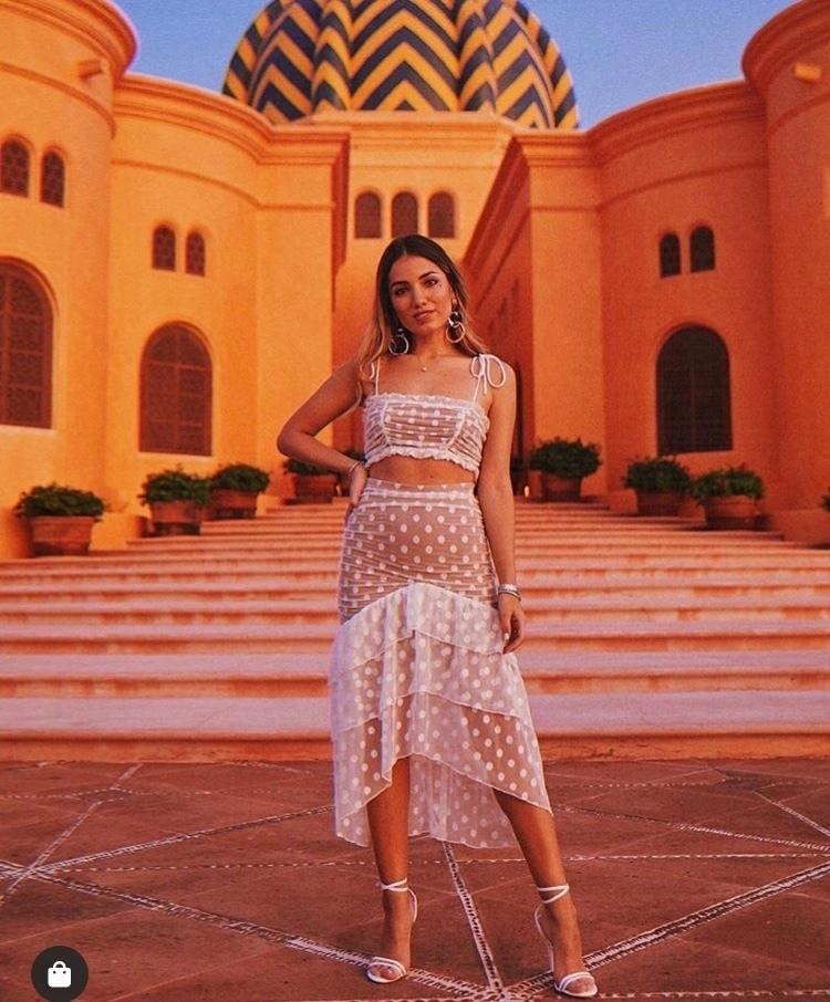 Majorelle Set (Sawyer Top in White & Heidi Skirt in White) size 10 photo 2