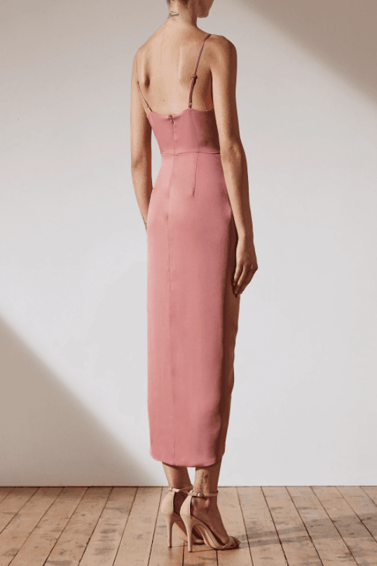 Shona Joy Luxe Tie Front Cocktail Dress Pink  Size 8 photo 3