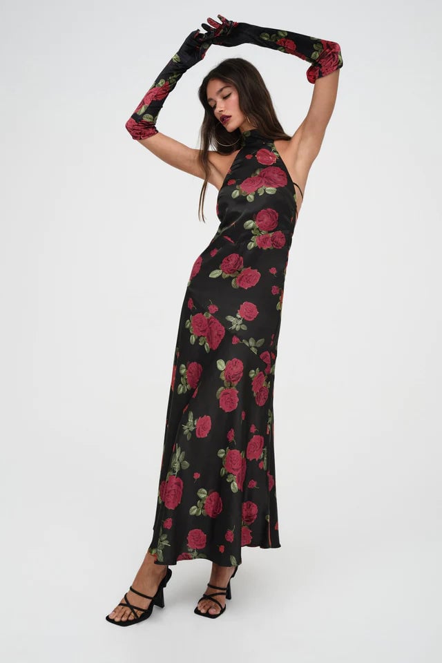 FOR LOVE & LEMONS ASTORIA MAXI DRESS - BLACK MULTI photo 2