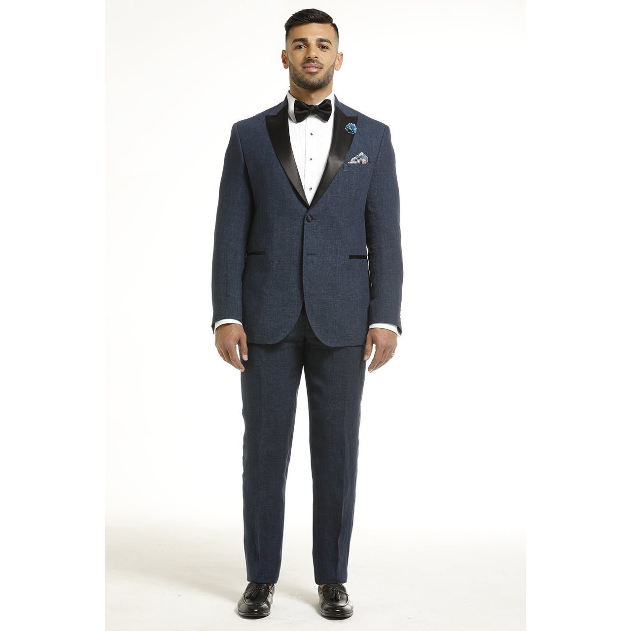 Joe Black Navy Linen Tuxedo Trouser photo 3