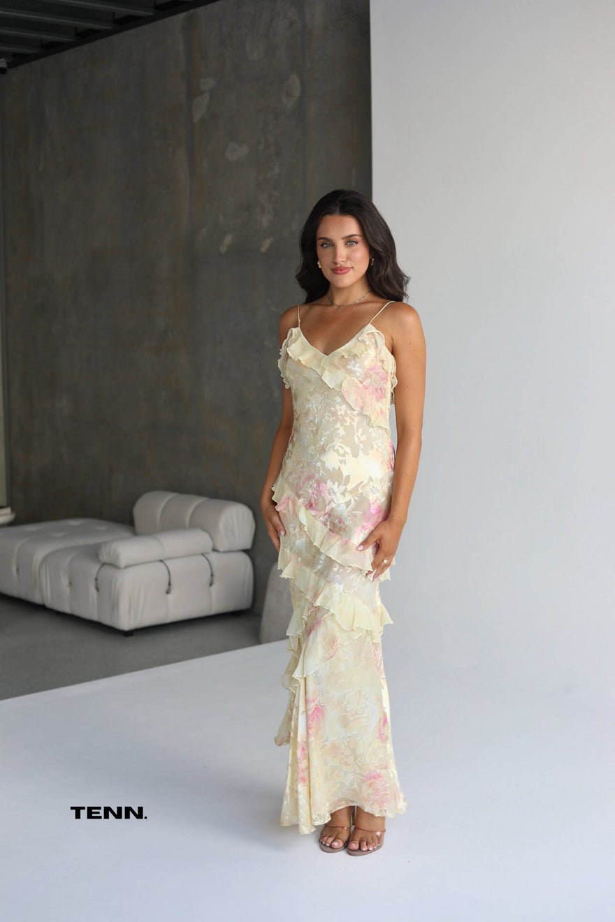 LoveShackFancy Rialto Dress - Yellow Melon photo 4