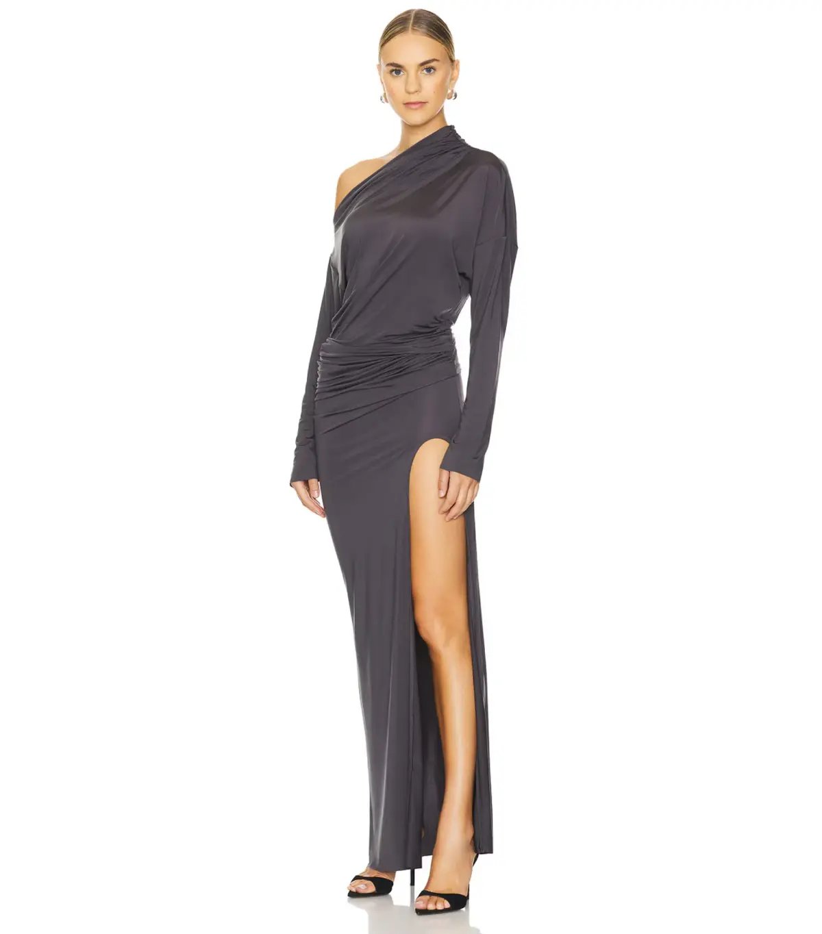 Hours Theo Maxi Dress Charcoal Gray Size S / AU 8 photo 2
