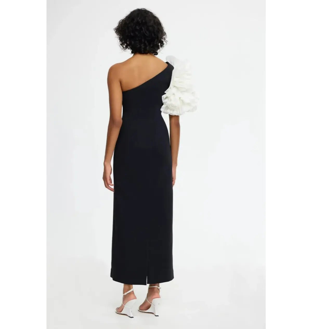 Acler Hampstead Midi Dress in Black and Ivory Size AU 12 photo 4