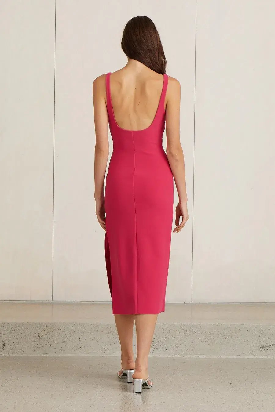 Bec & Bridge Valentine Midi Dress Pink Size 6 photo 3