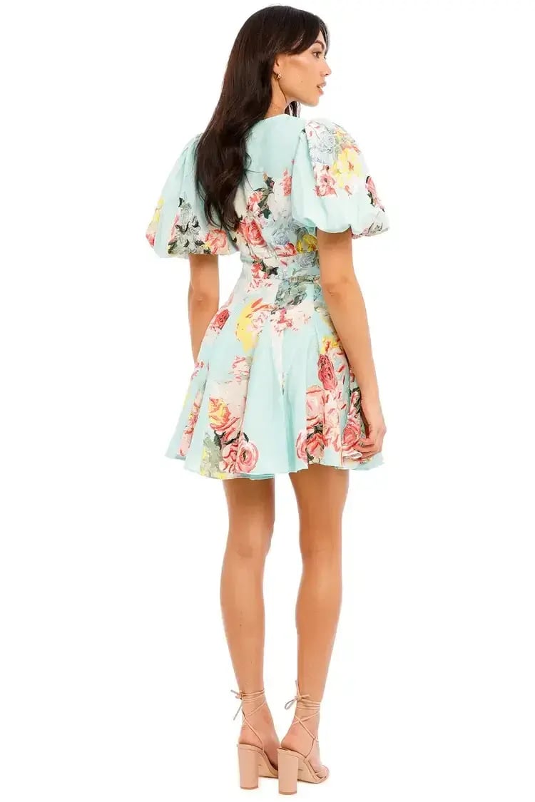 Hemant & Nandita Sage Skater Dress Multi Print Size 8 photo 2