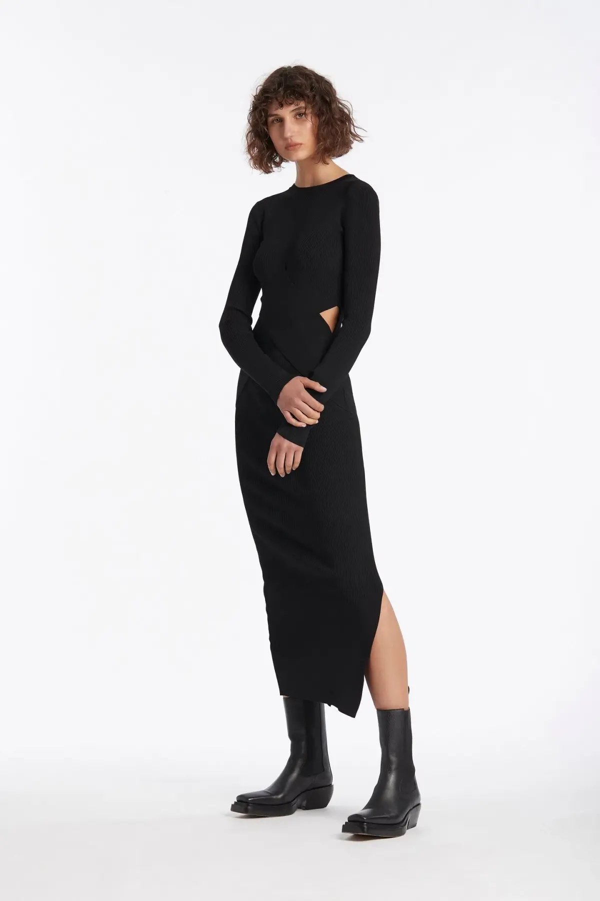 Sir The Label Celina Midi Dress Black Size 2 / AU 10 / M photo 2