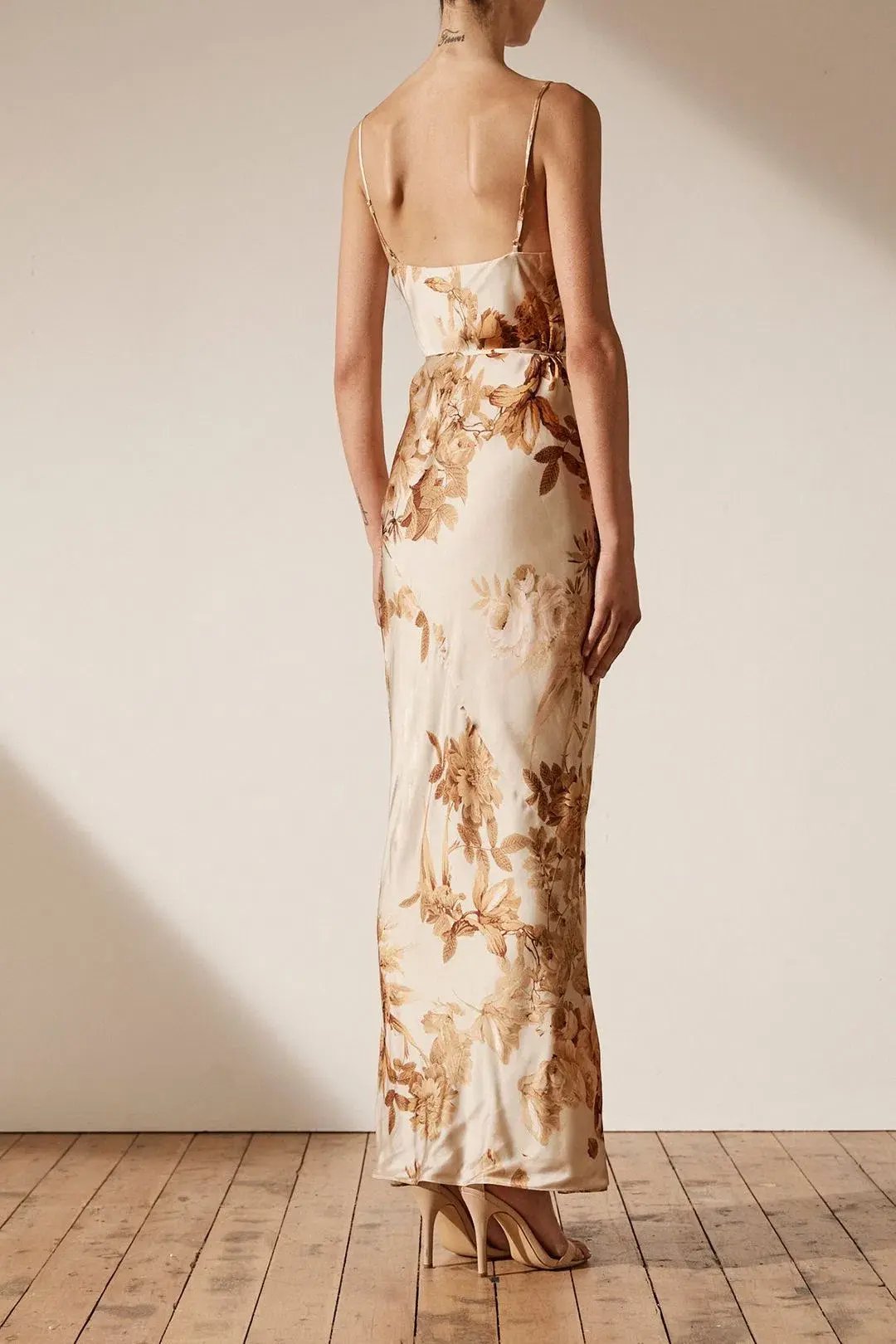 Shona Joy Ines Bias Cowl Maxi Dress Floral Size 8 / S photo 2