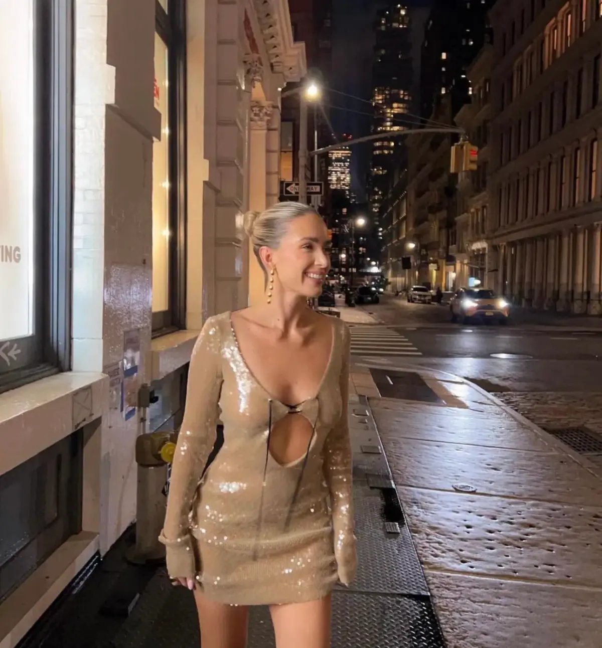 16arlington Solarium Open-back Sequined Stretch-tulle Mini Dress Smoke Sequin Size AU 6 photo 3