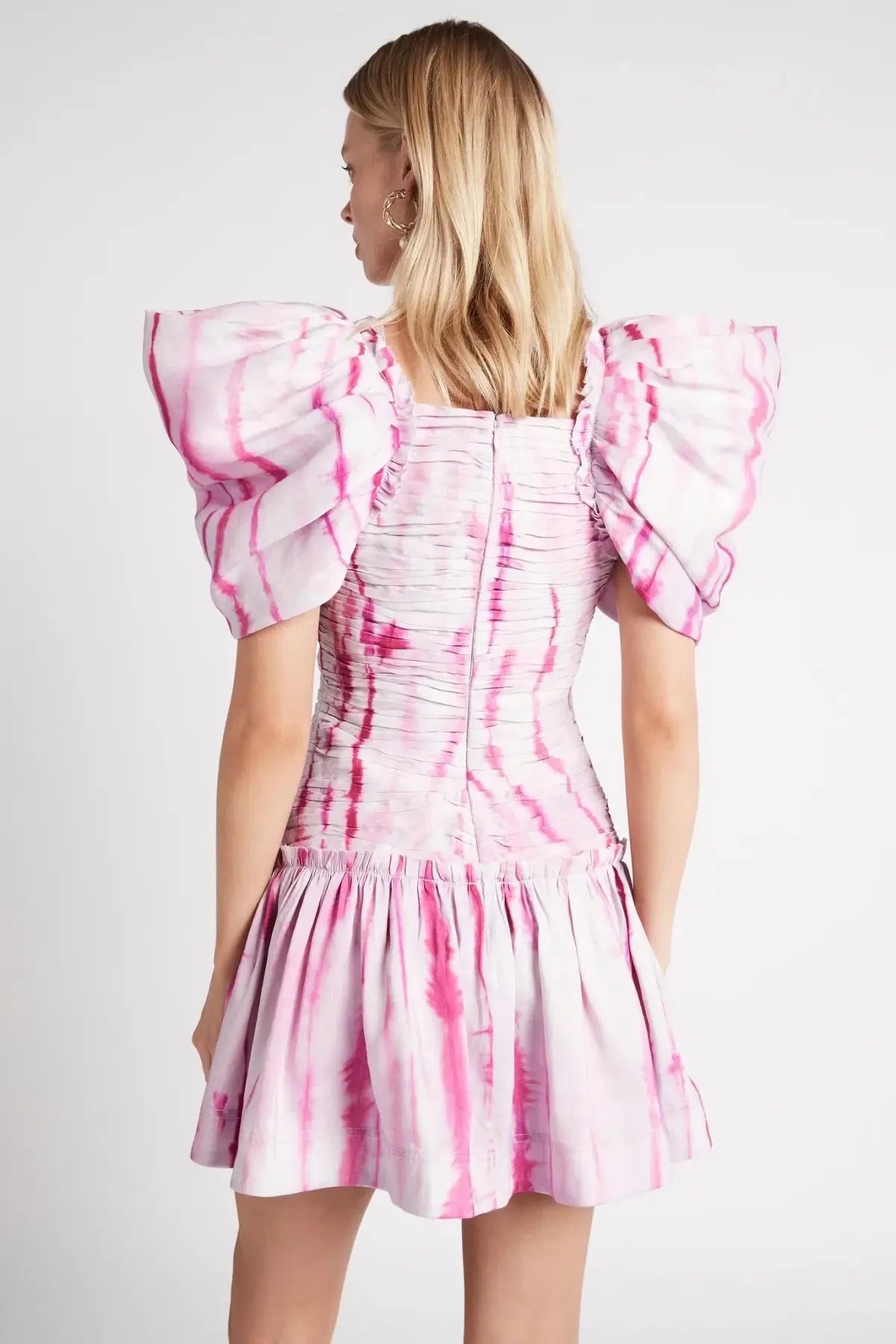 AJE Introspect Butterfly Mini Dress Ripple Tie Dye Size 10 photo 3
