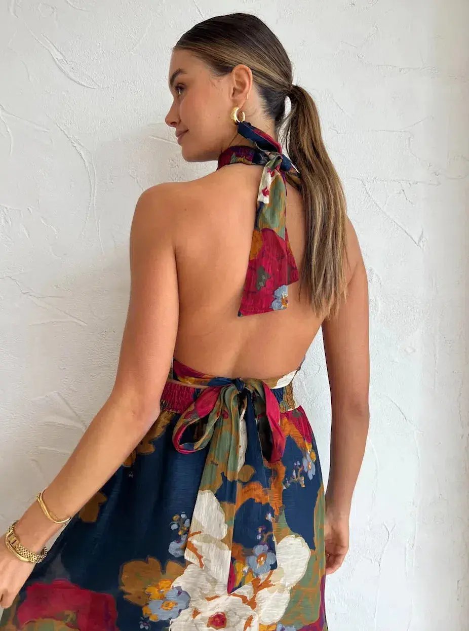 Sir the Label Bonita Halter Top and Maxi Skirt Set Floral Size 6 photo 3
