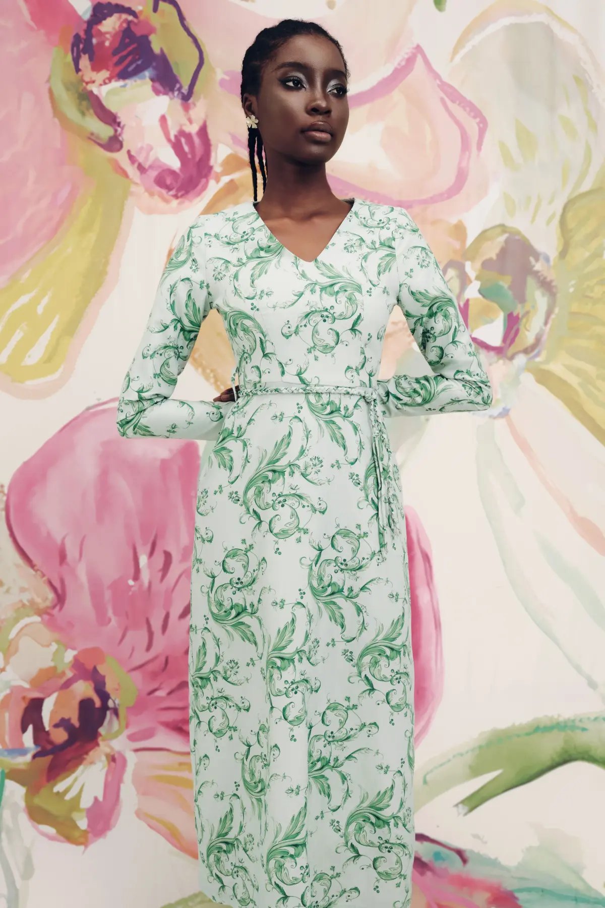 Justin Tong Eleanor Maxi Dress Green Size 8 photo 2