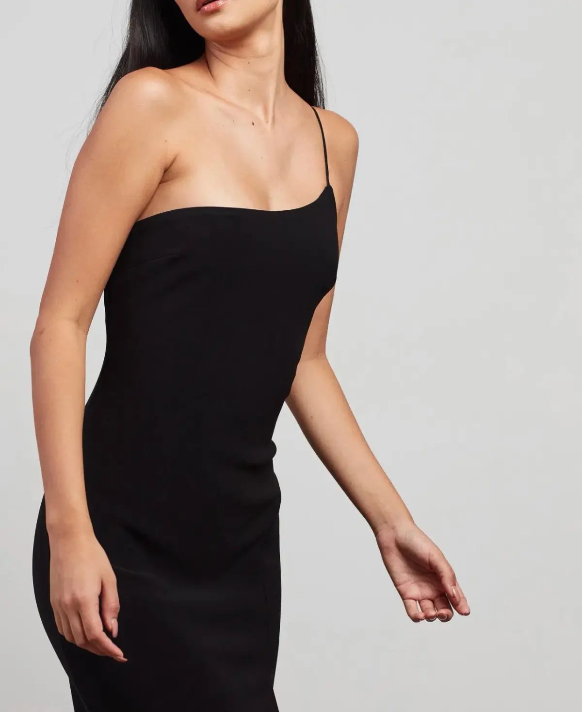 Bec & Bridge Fleur Asymmetric Midi Dress Black Size 12 photo 4