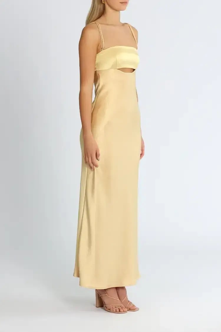 Bec & Bridge Carrie Maxi Dress in Yellow Champagne Size 6 photo 2