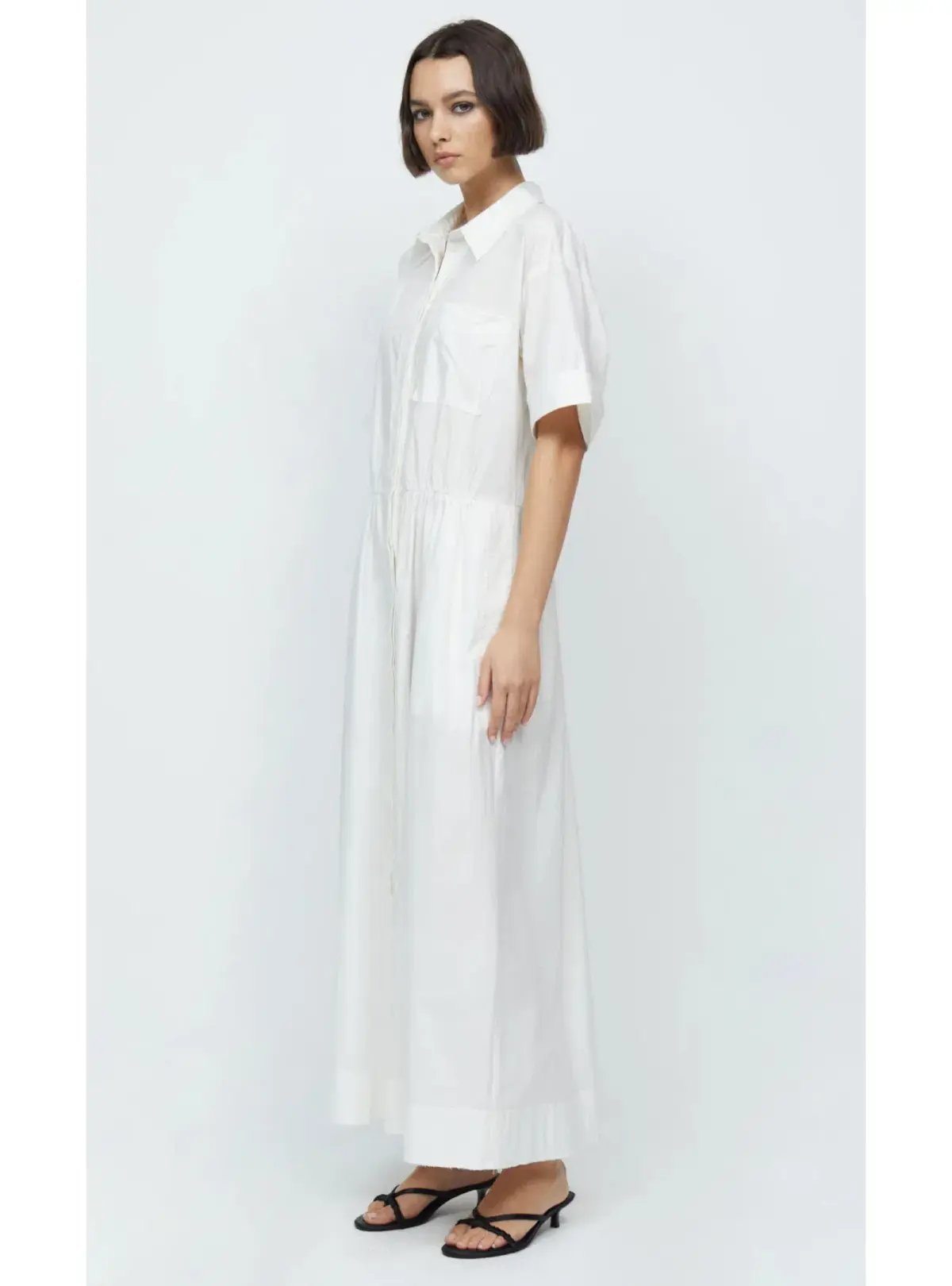 Bec & Bridge Lenna Maxi Shirt Dress Ivory Size AU 10 photo 2