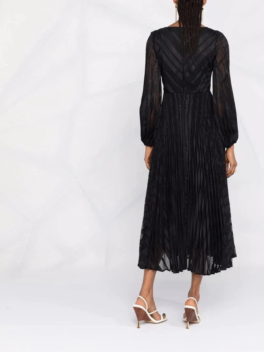 Zimmermann Burnout Sunray Midi Dress Black Size 4 / AU 16 photo 2