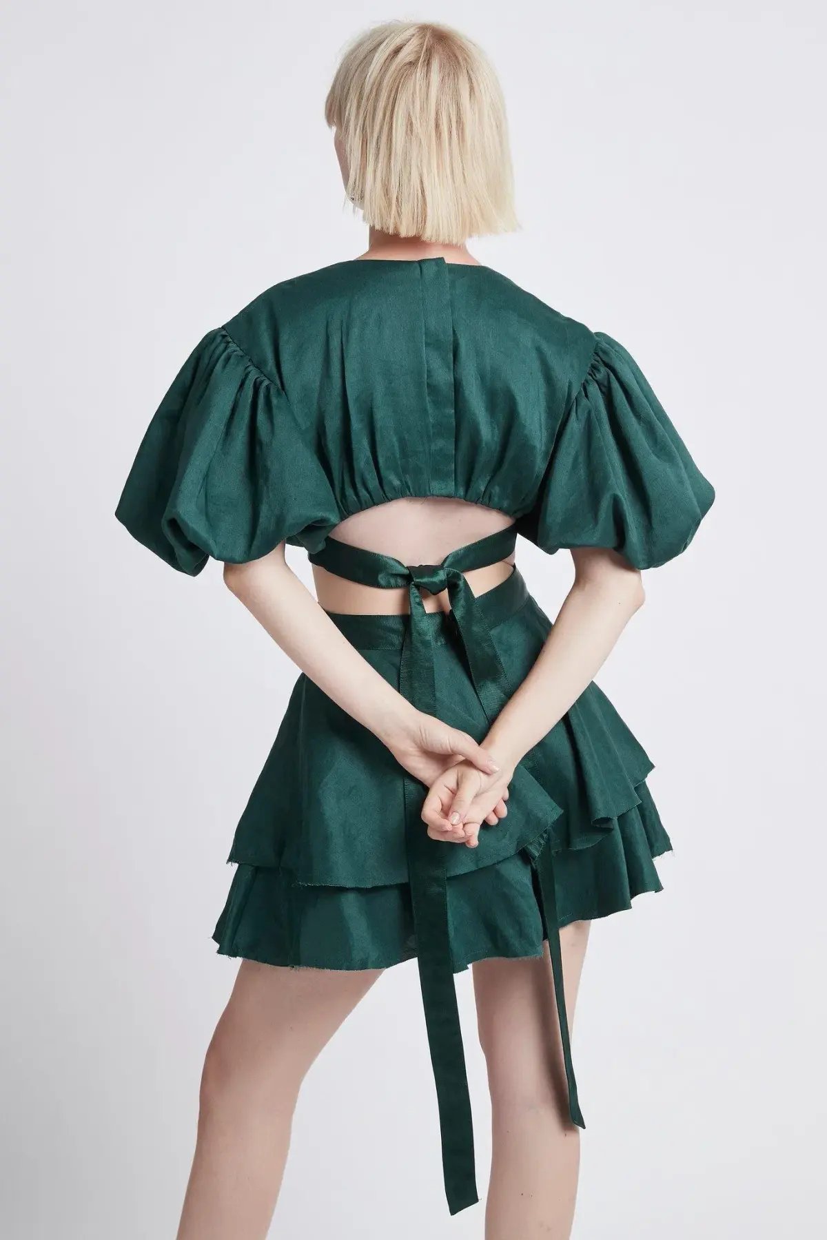 Aje Gracious Mini Dress Emerald Green Size AU 6 photo 2