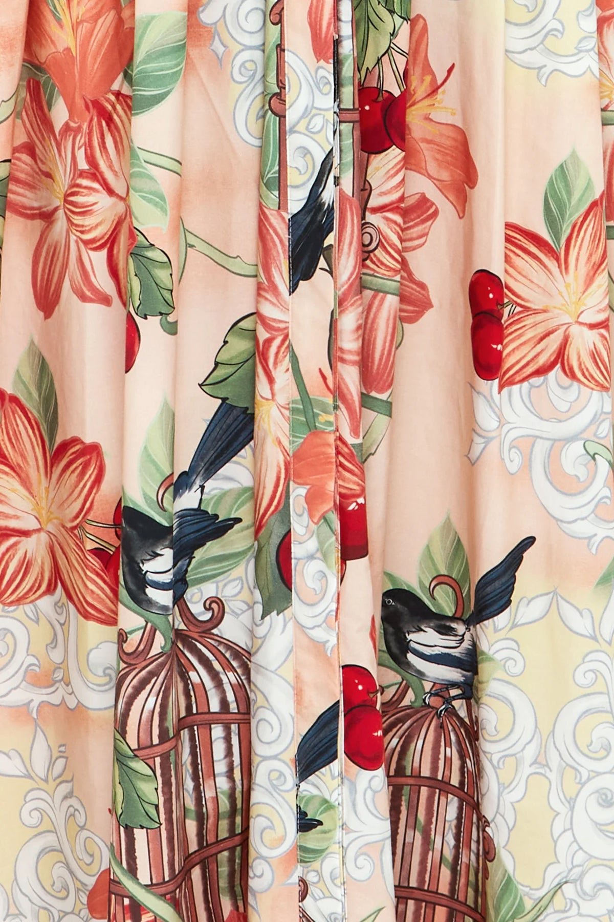LEO LIN BIANCA SHORT SLEEVE MIDI DRESS - AZALEA PRINT IN FORTUNE photo 7
