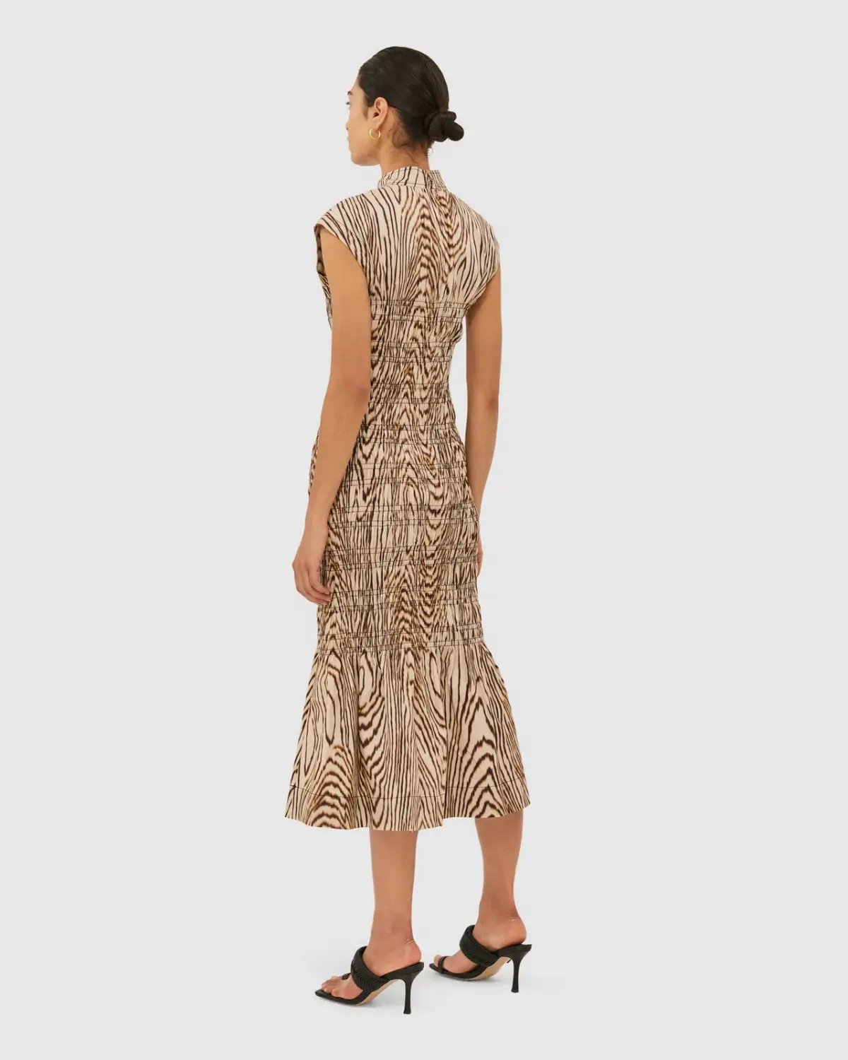 Saba Allegro Shirred Dress Brown Size AU 8 photo 5