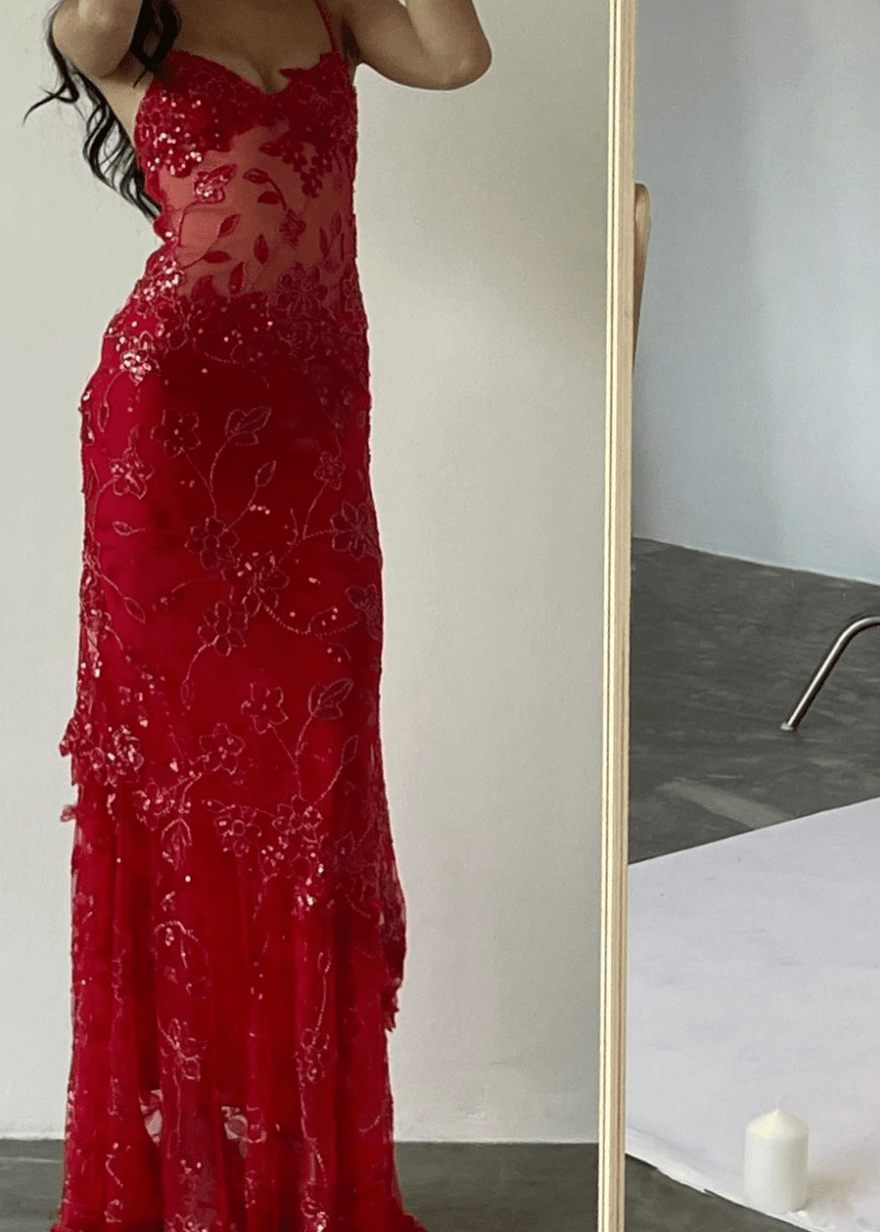 Cha Collective Delilah Maxi in Red (no train) photo 4