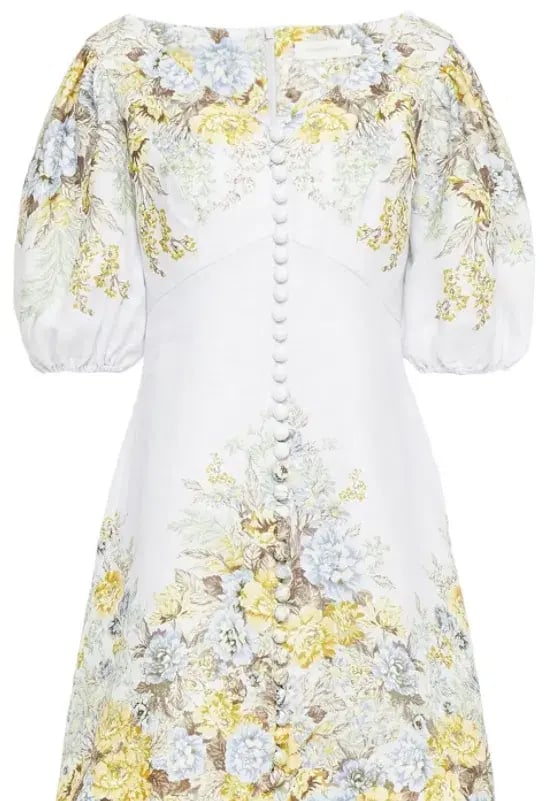 Zimmermann Brightside Mini Dress in Blue Daphne Floral Size 1/ AU 10 photo 3