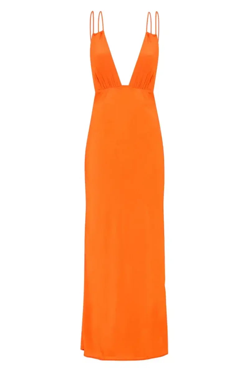 Paris Georgia Elemental Bernie Slip Dress Vivid Orange Size XS / AU 6 photo 3