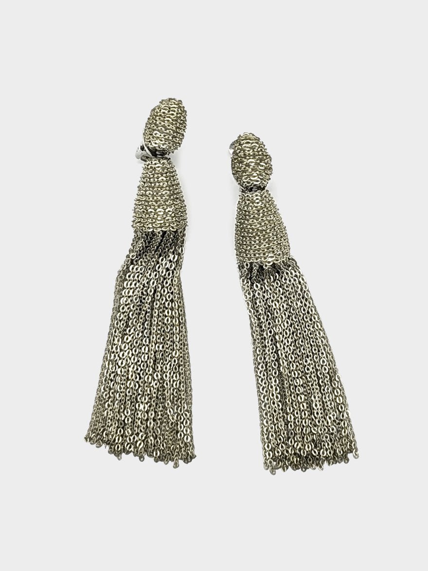 Oscar De La Renta Chain Tassel Earring photo 2