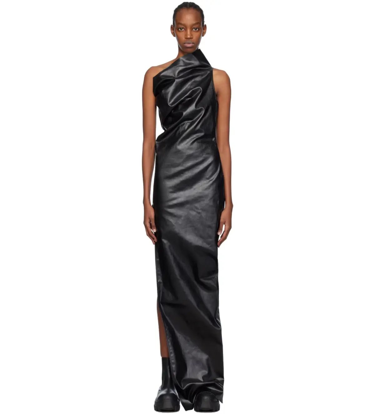 Rick Owens Black Athena Gown Black Size  8 photo 3