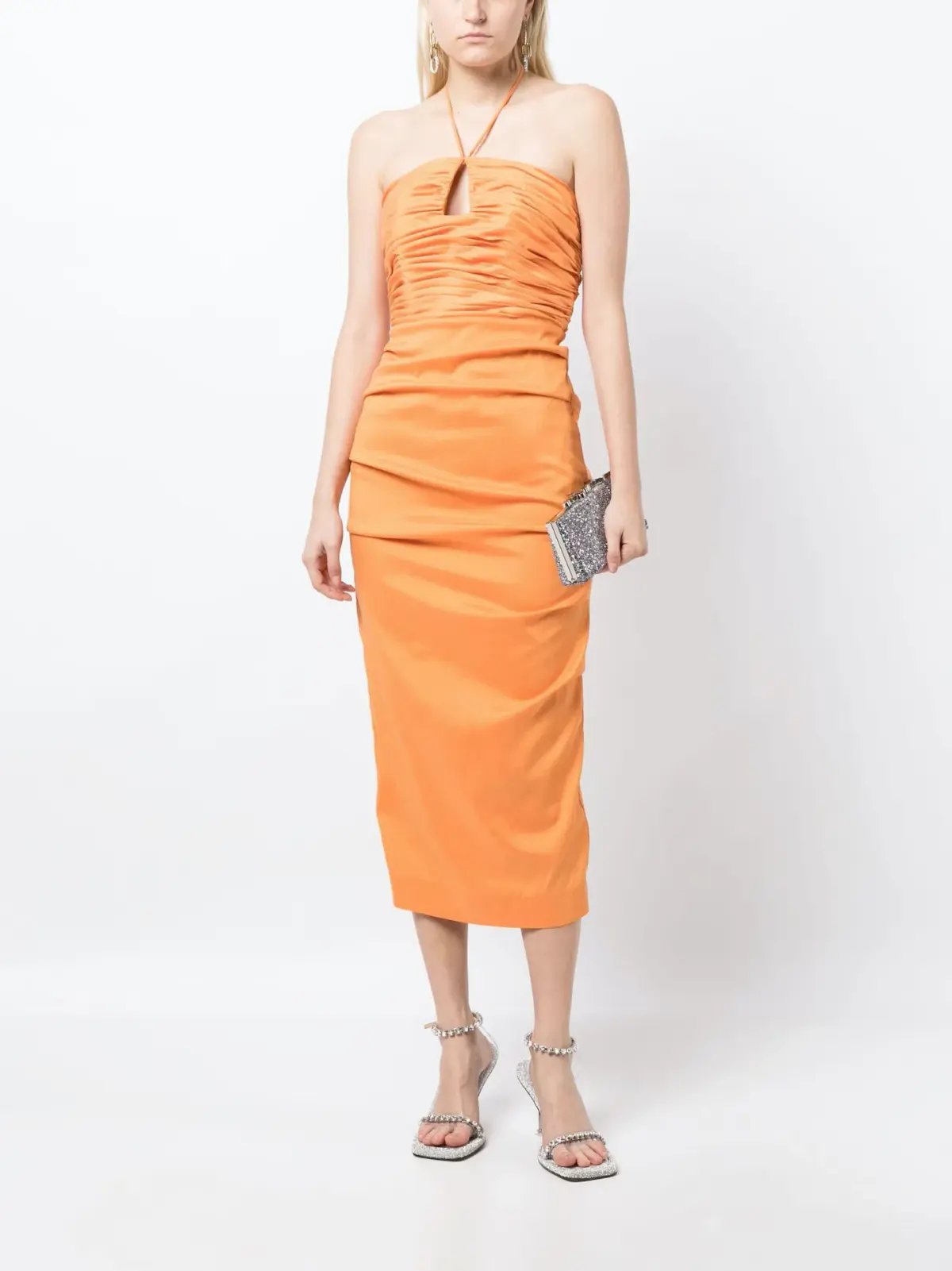 Rachel Gilbert Ayla Midi Dress Orange Size 0 / AU 6 photo 2