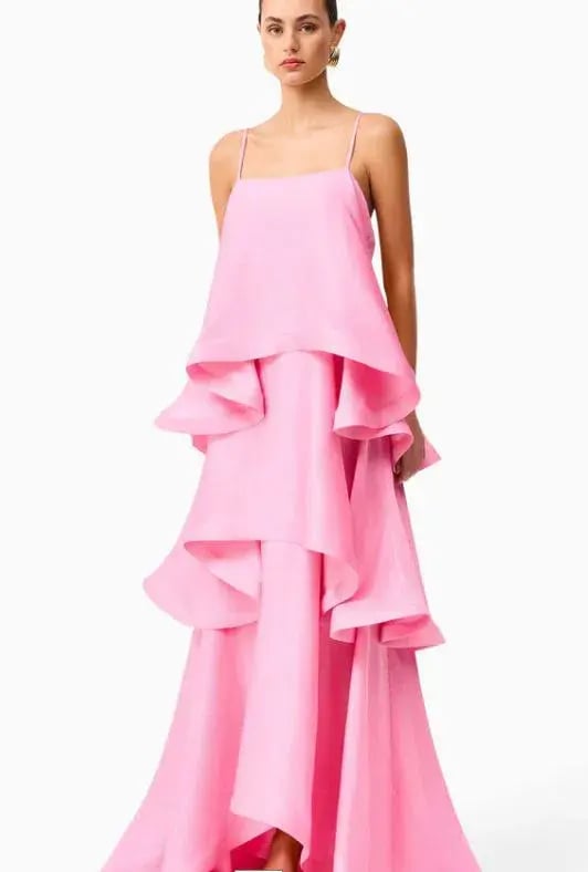 Elliatt Tilly Tiered Maxi Dress in Pink Size M / AU10 photo 3