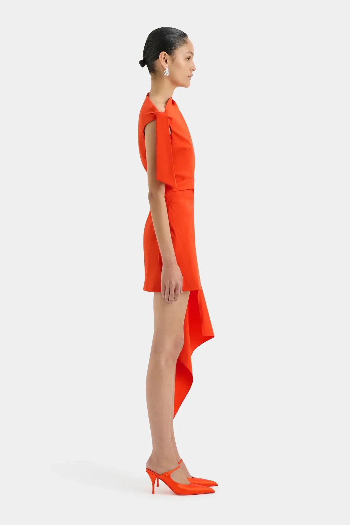 Sir the Label The Dahlia Mini Dress in Tangerine Size 6 photo 2