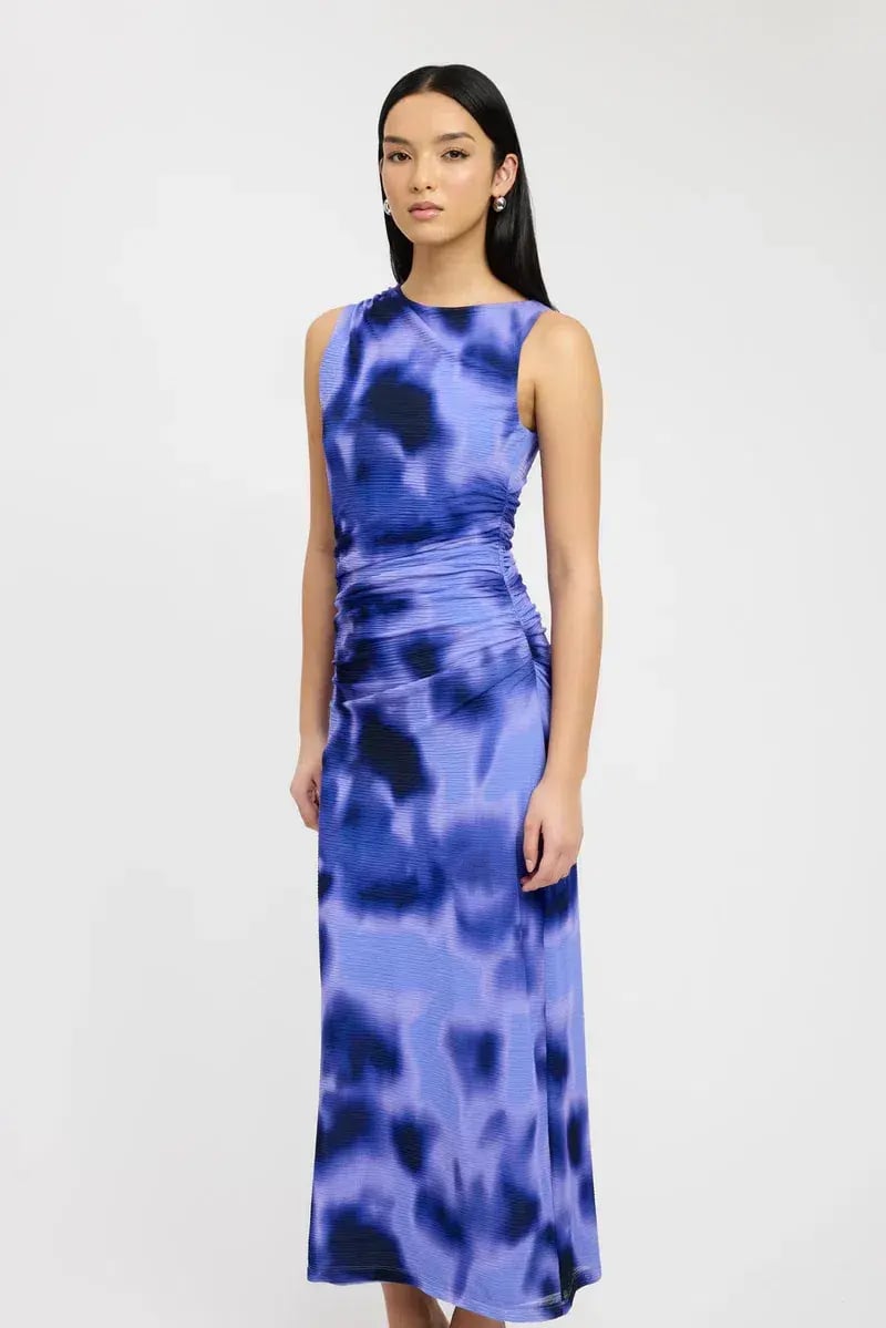 Kookai Poppy Purple Print Maxi Dress Poppy Size 8 photo 2