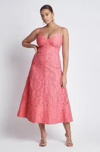 SHEIKE Whispers Lace MIDI Dress Candy Size 6 photo 2