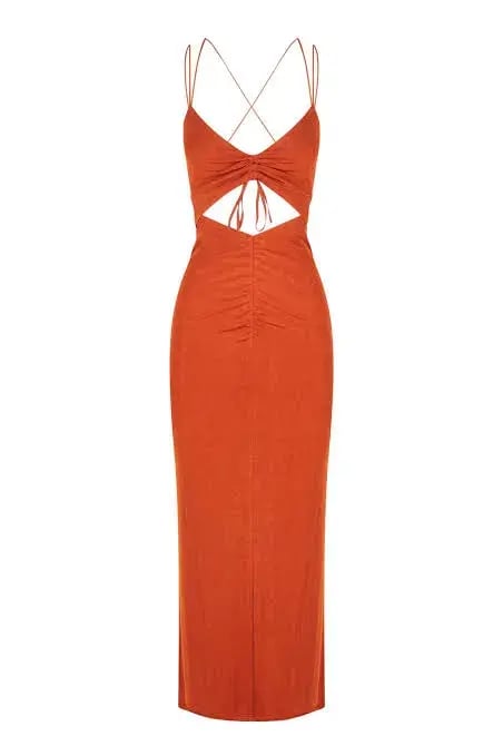 Hansen & Gretal Tropicano Dress Ginger Size L/AU 12 photo 3