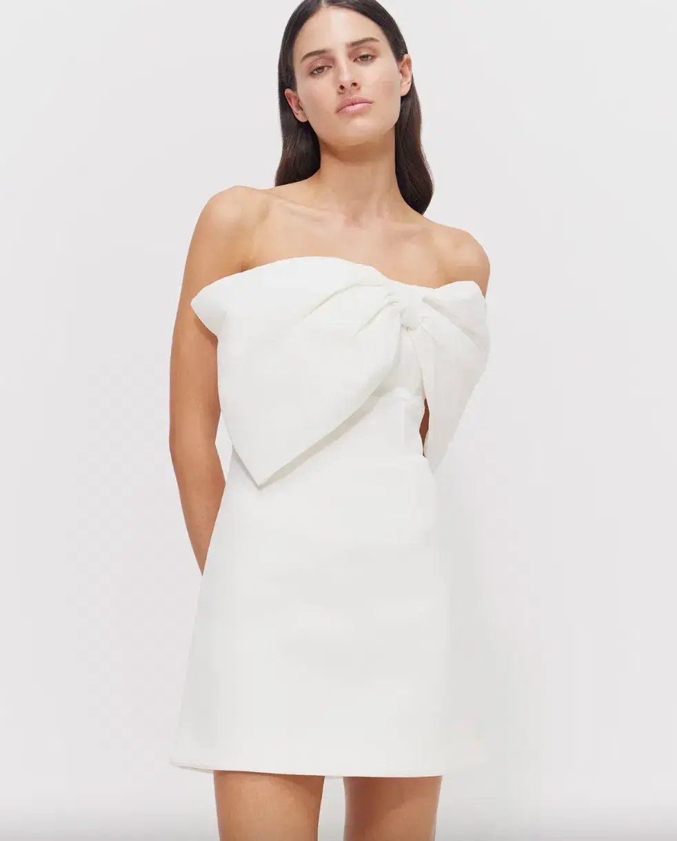 Rachel Gilbert Kace Mini Dress Ivory Size 3 / AU 12 photo 2