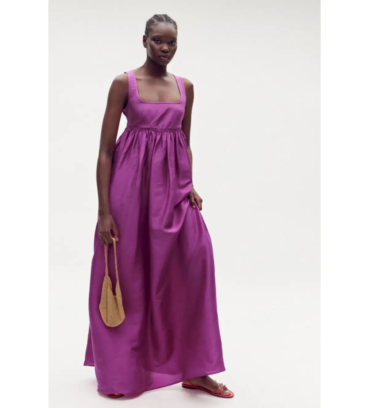 Oroton Strappy Maxi Sundress in Magenta Size 12 photo 2