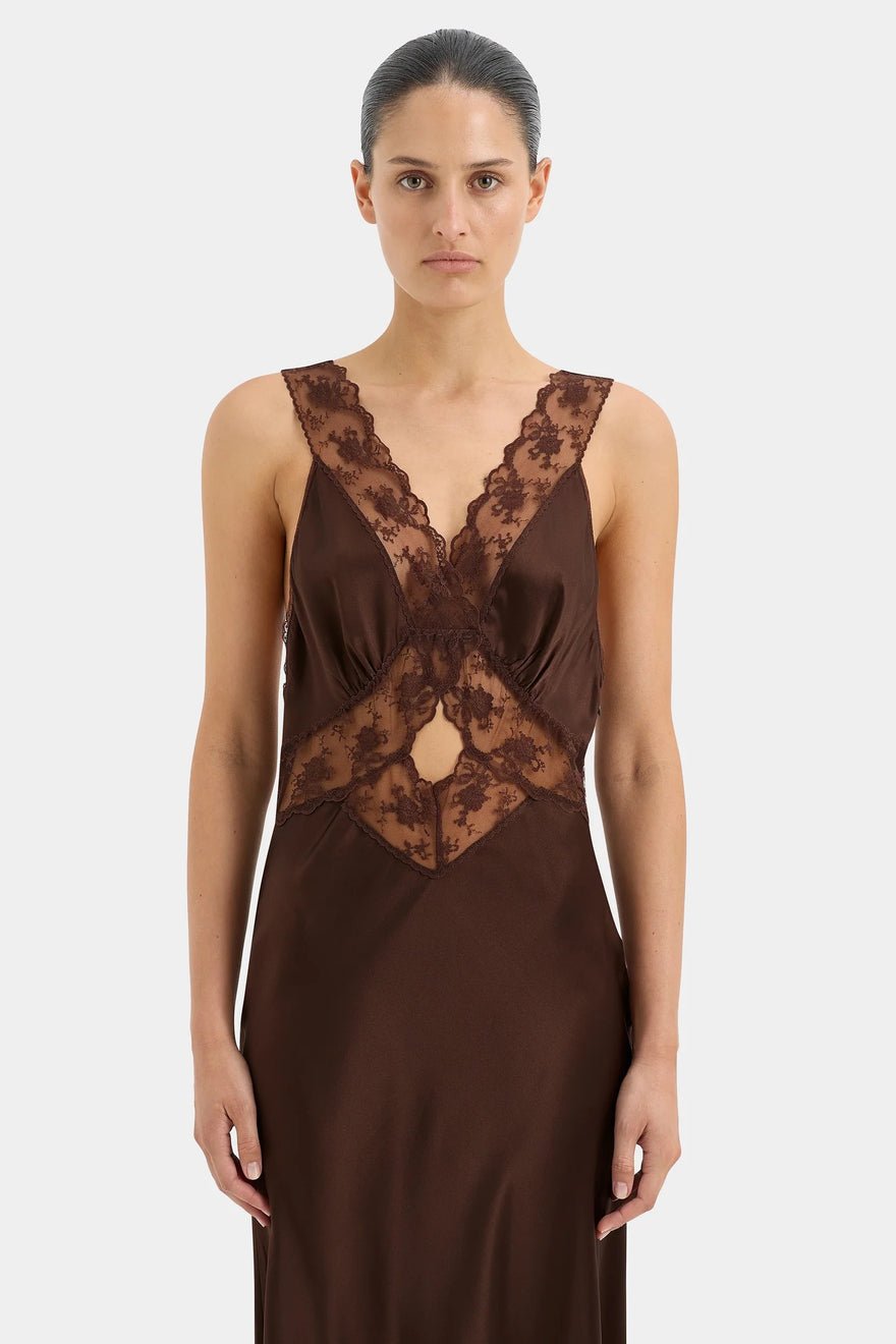 Sir The Label Aries Cut Out Gown - Chocolate photo 4