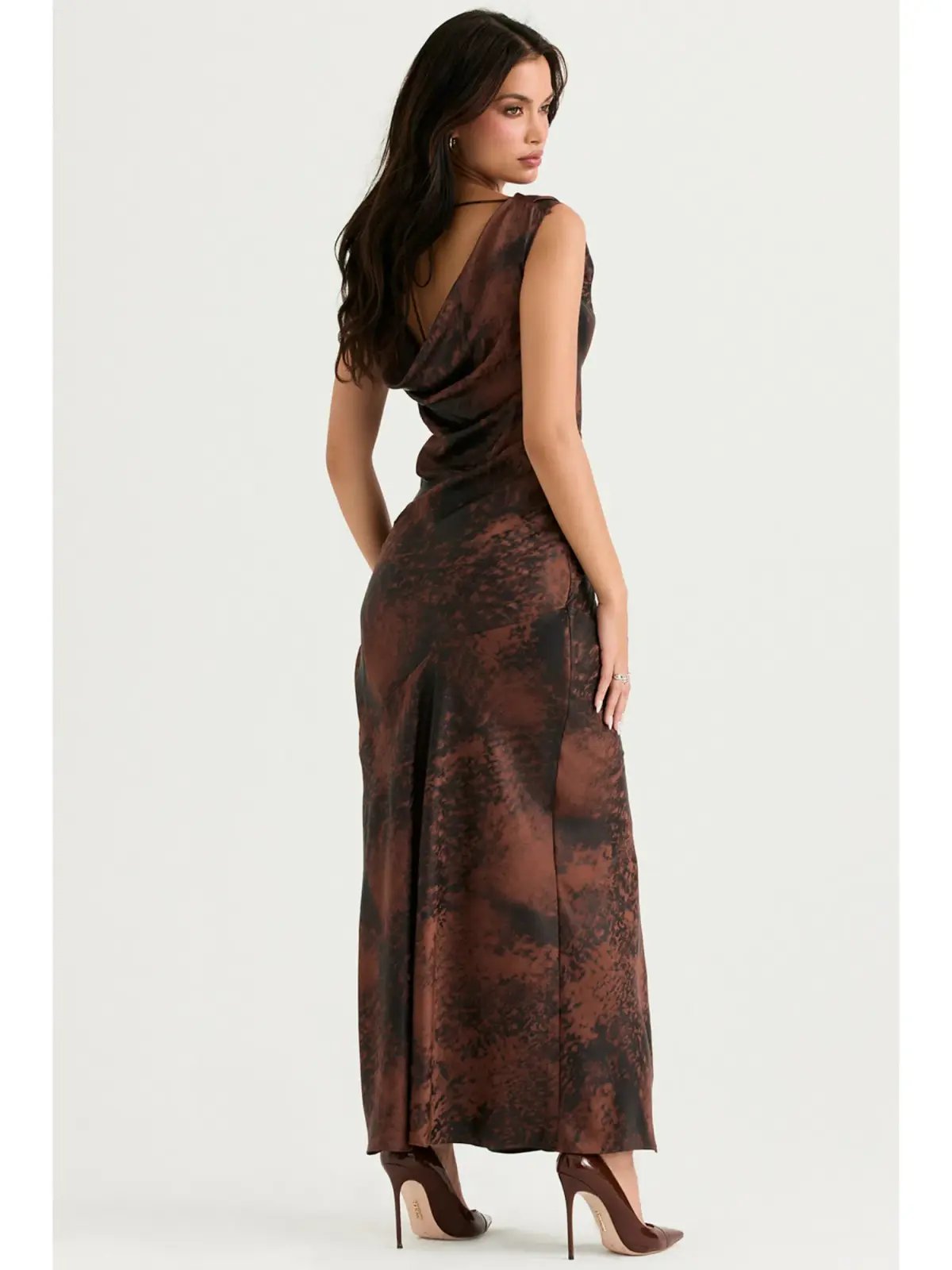 House of CB Alaina Bias Cut Maxi Dress Antique Copper Size AU 8 photo 3